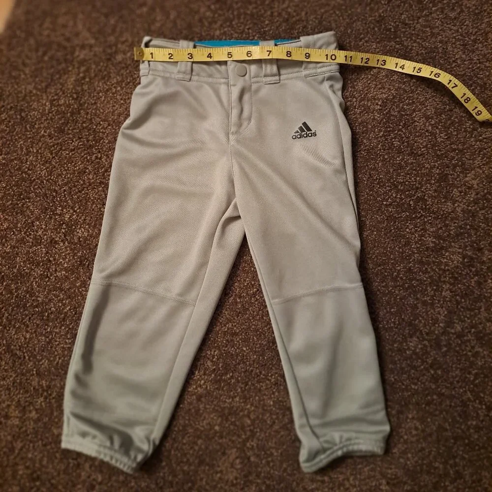Adidas AEROREADY Grey Kids XSmall Softball Pants With Elastic&Drawstring Waist - Picture 6 of 8